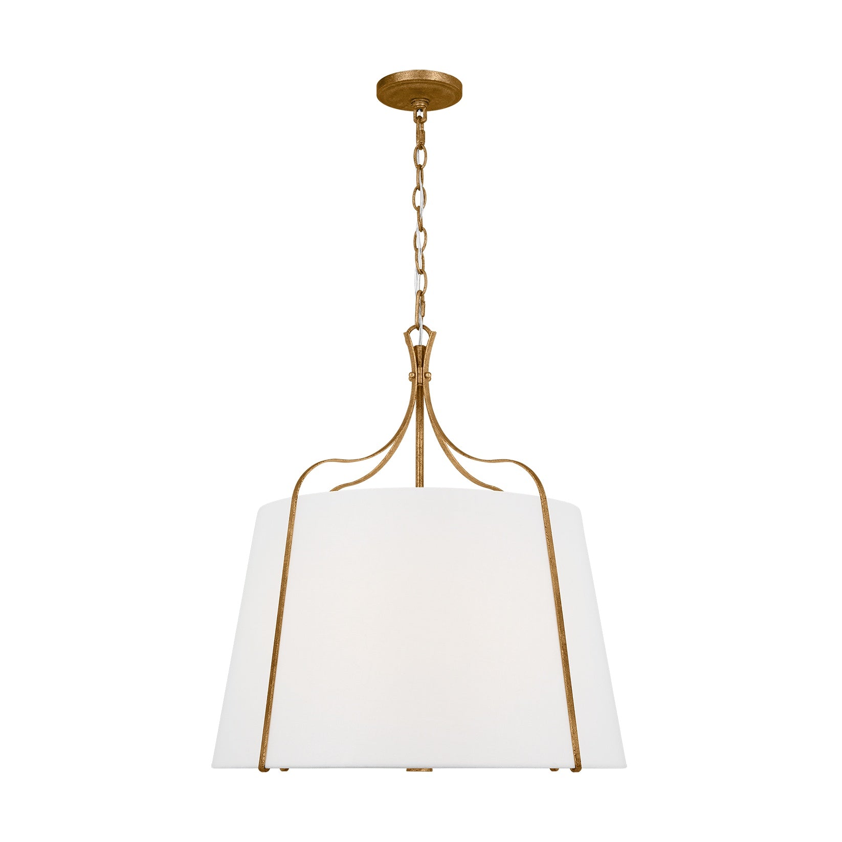 Leander Small Hanging Shade LIGHTING - pendant Visual Comfort Antique Gild