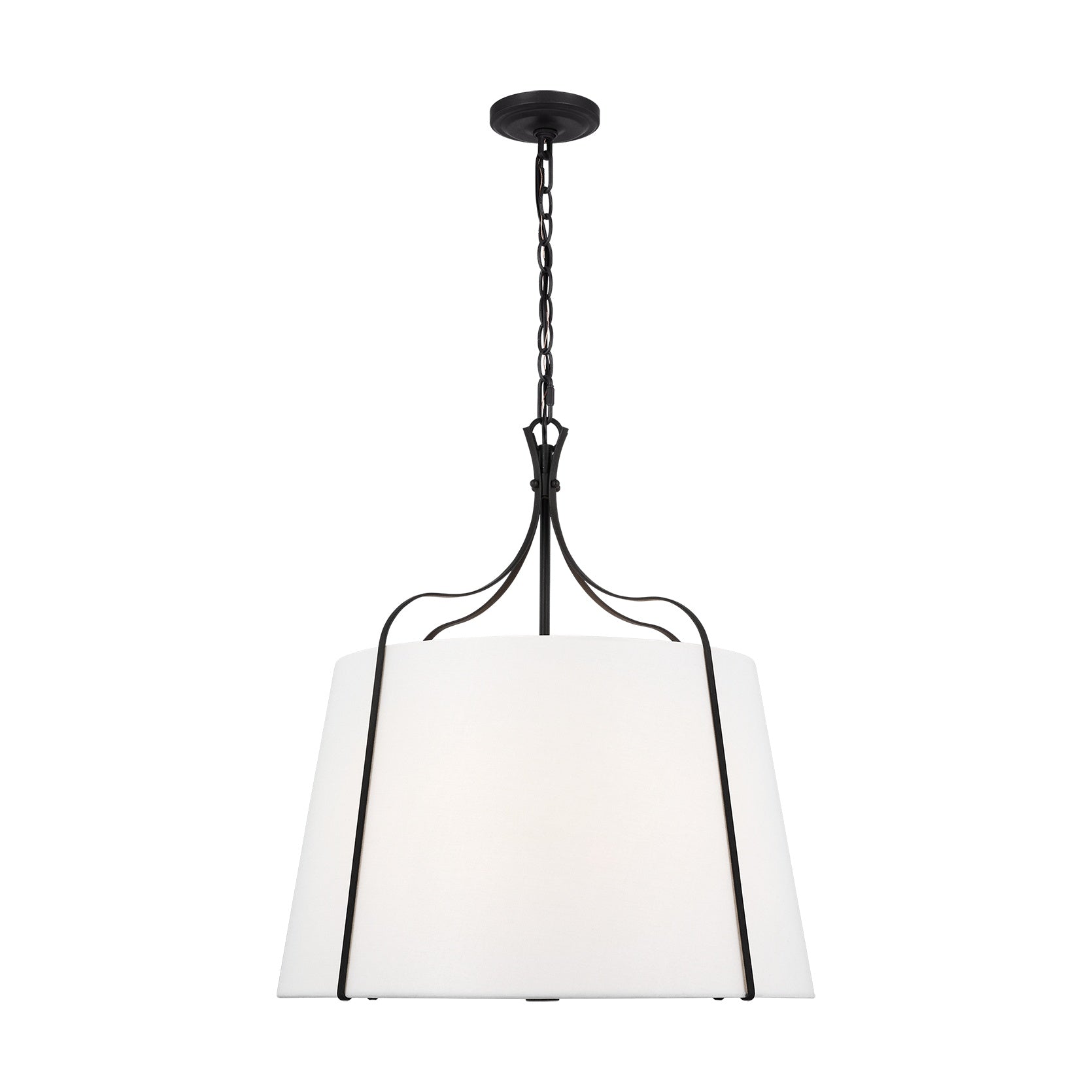 Leander Small Hanging Shade LIGHTING - pendant Visual Comfort Smith Steel
