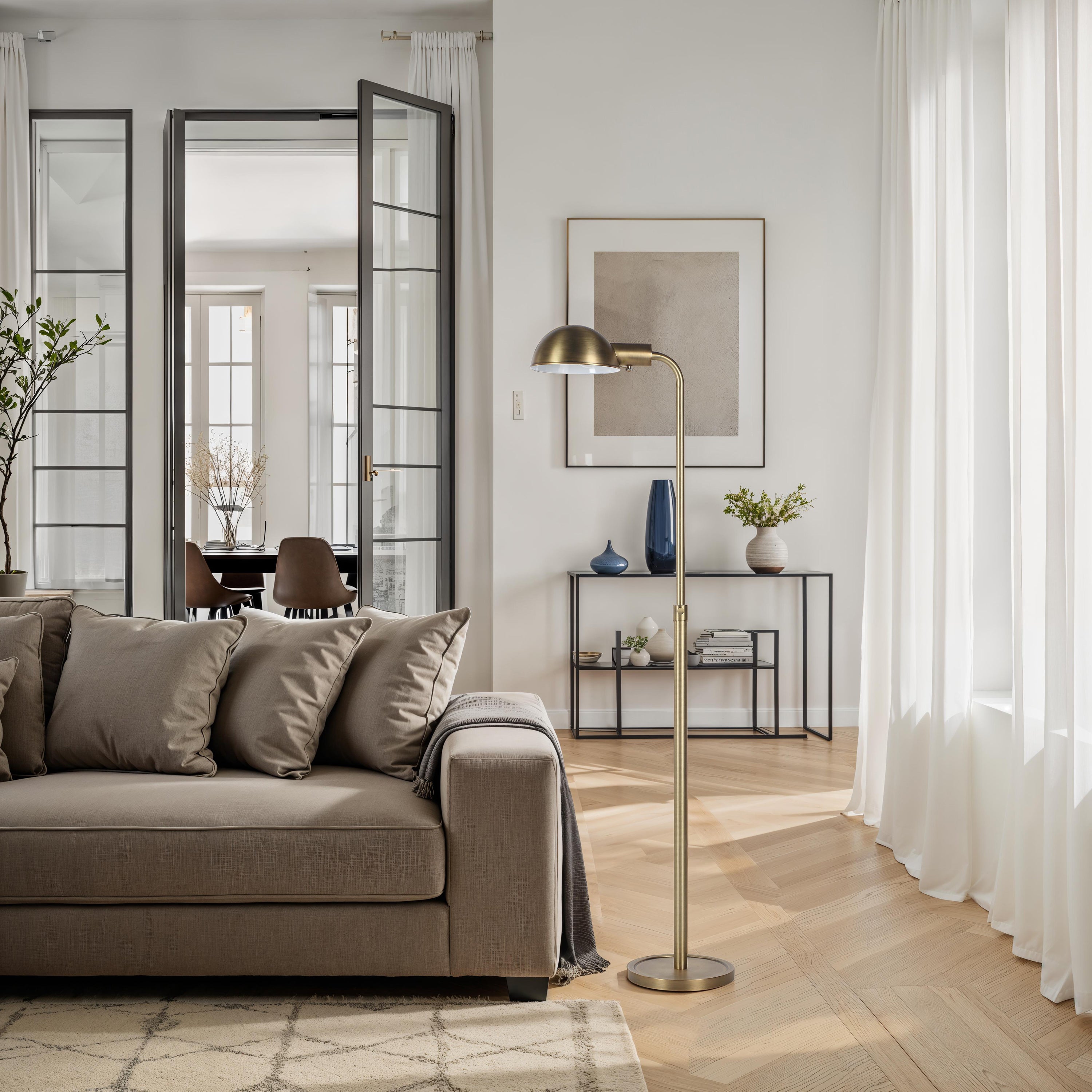 Caro 45-60" ADJ Height Floor Lamp LIGHTING - floor lamp Renwil