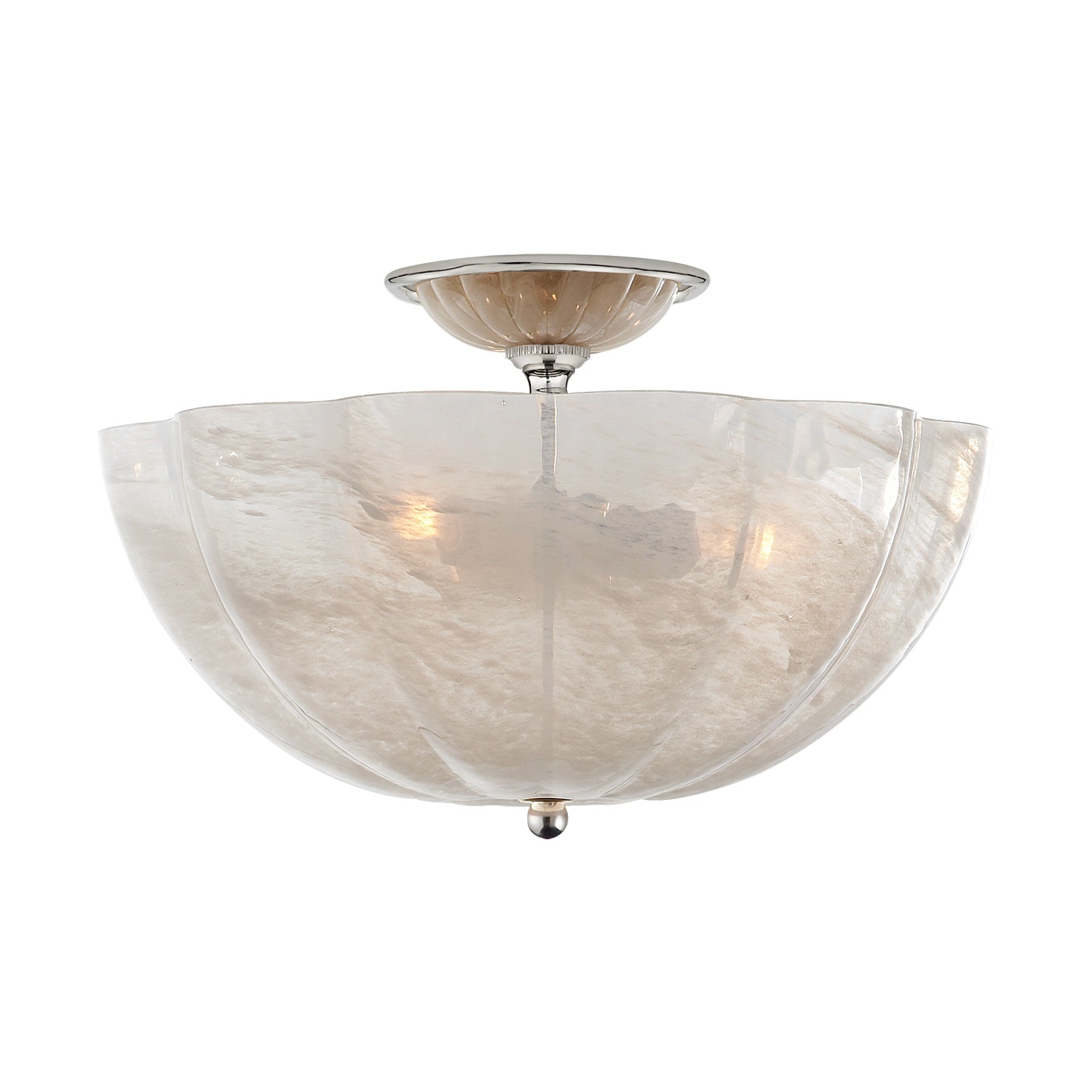 Rosehill Semi-Flush Visual Comfort Polished Nickel