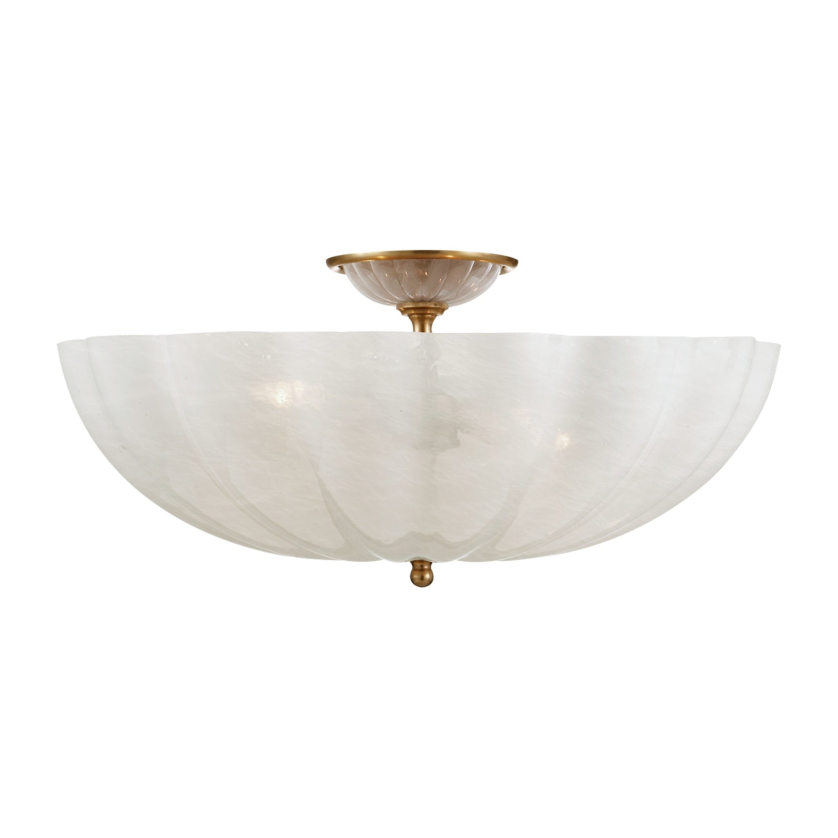 Rosehill Large Semi-Flush Mount LIGHTING - flush mount Visual Comfort Hand-Rubbed Antique Brass