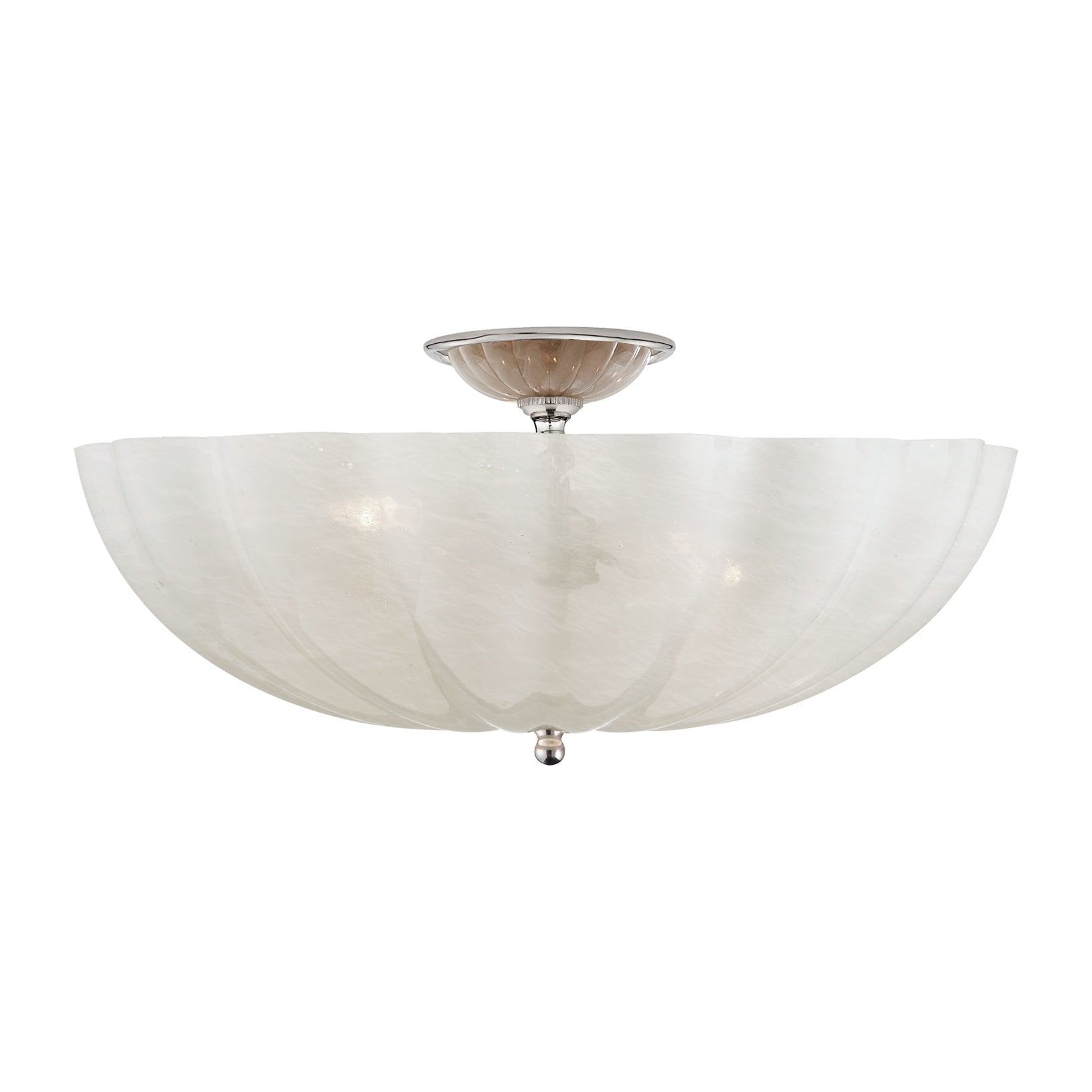 Rosehill Large Semi-Flush Mount LIGHTING - flush mount Visual Comfort Polished Nickel