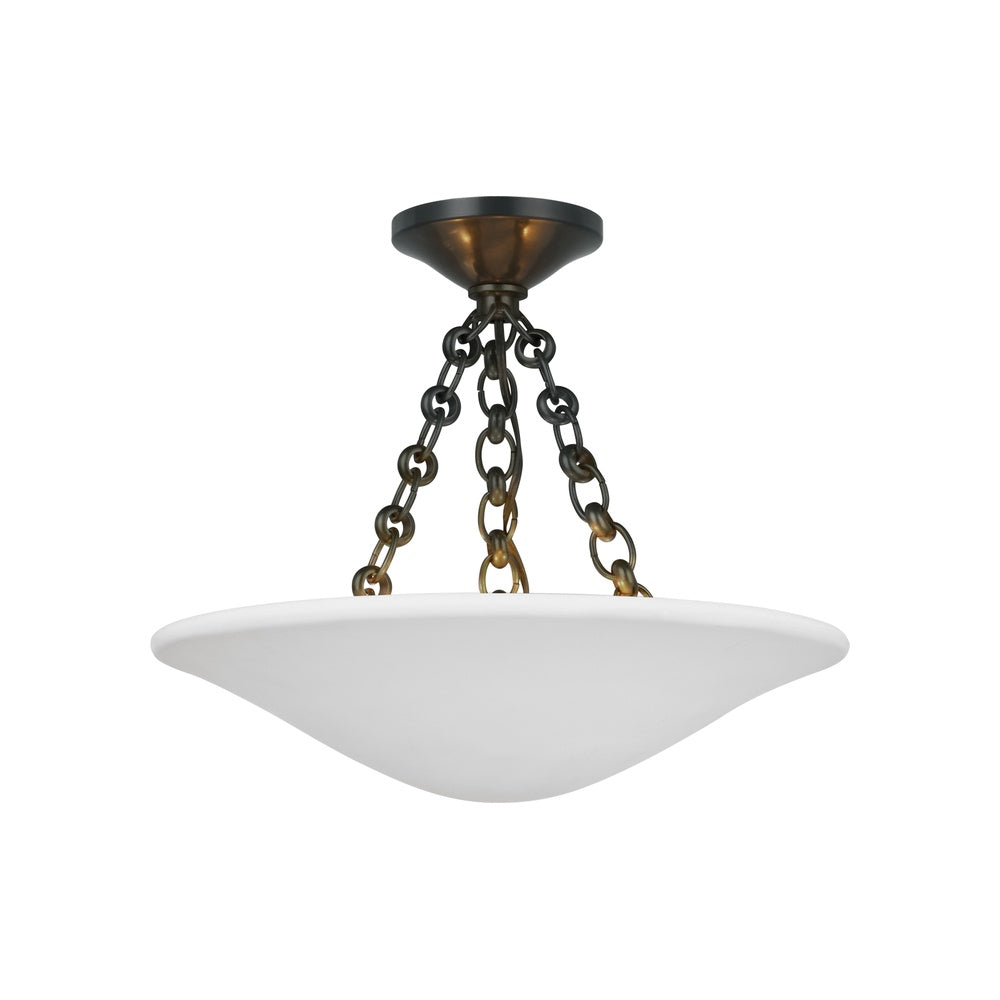 Mollino Semi Flush Mount LIGHTING - flush mount Visual Comfort - Signature Bronze 16"