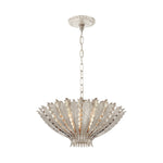Hampton Small Chandelier LIGHTING - chandelier Visual Comfort Burnished Silver Leaf
