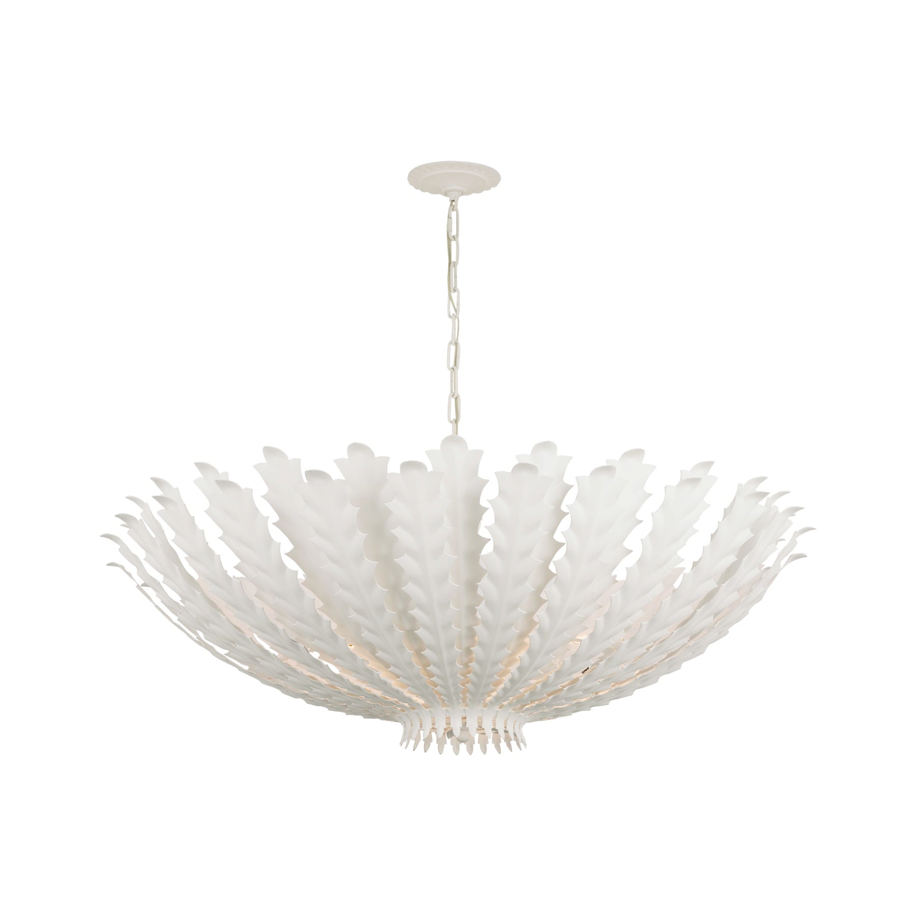 Hampton Large Chandelier LIGHTING - chandelier Visual Comfort Plaster White