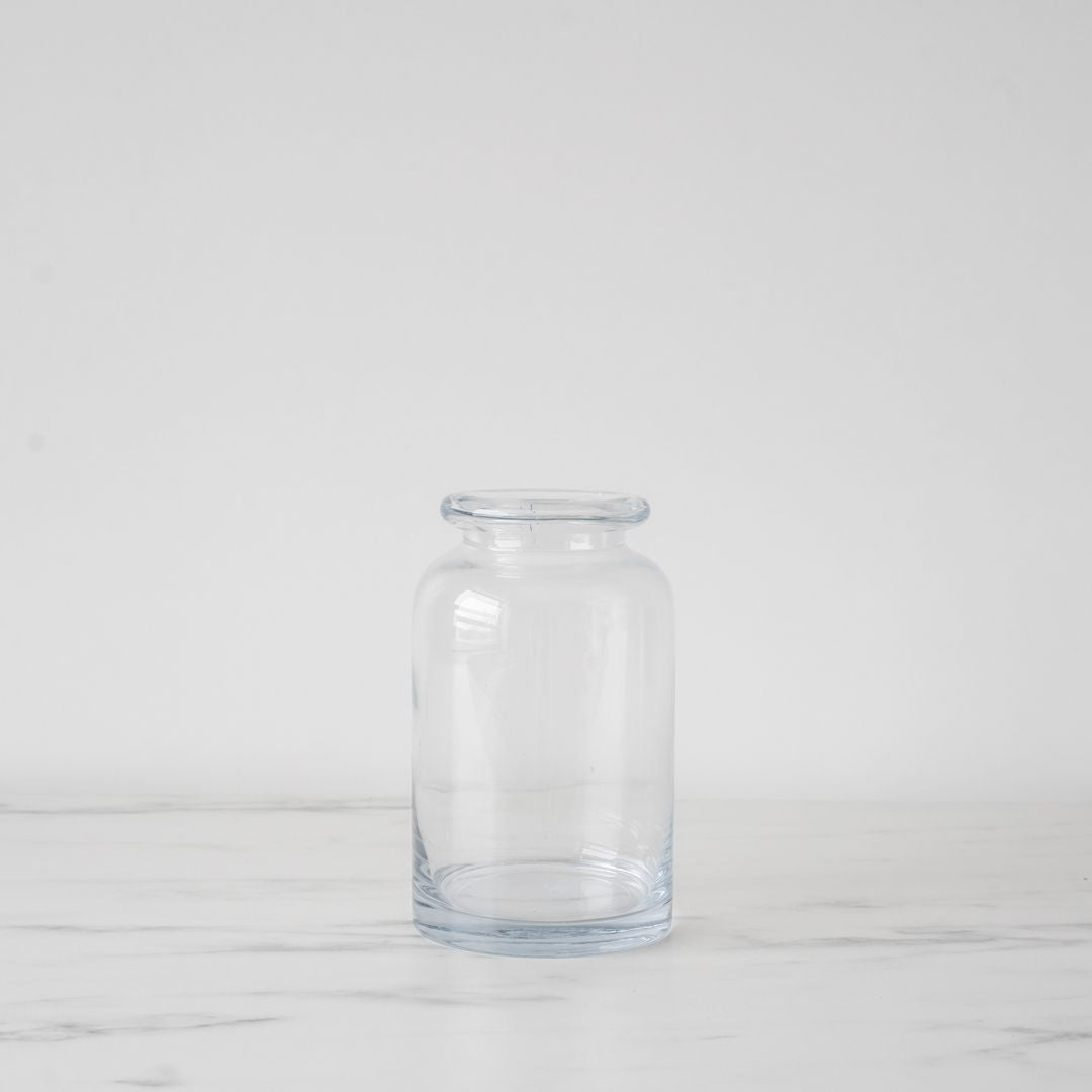 Roll Top Glass Vase