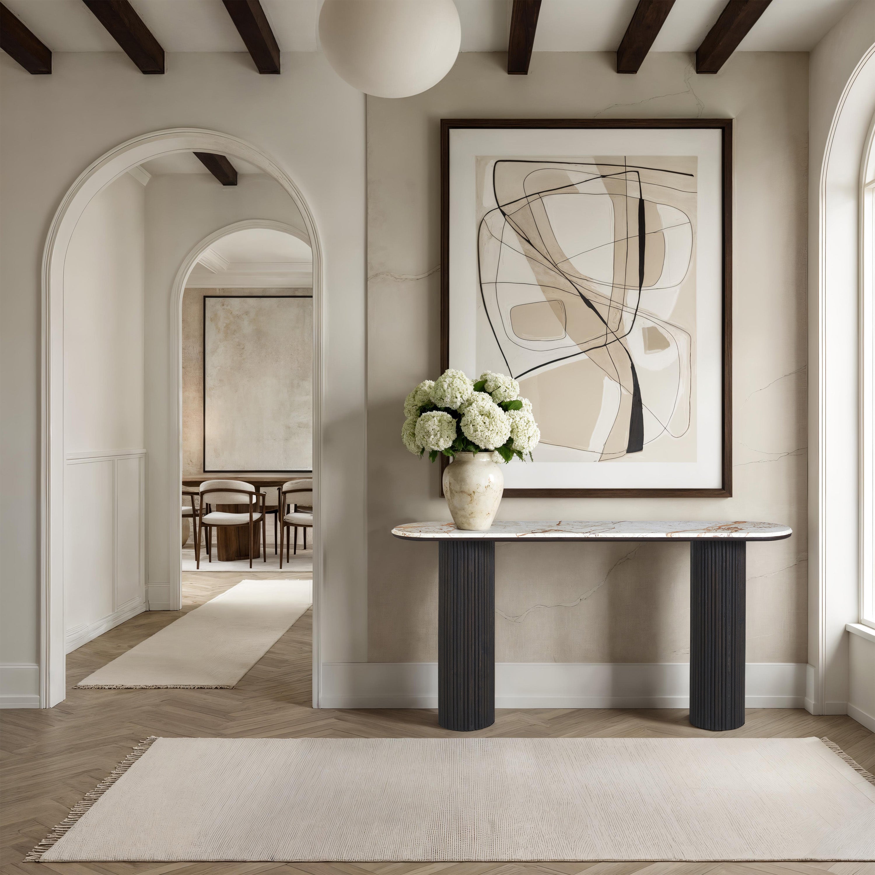Alviano Breccia Marble Console Table – view 2