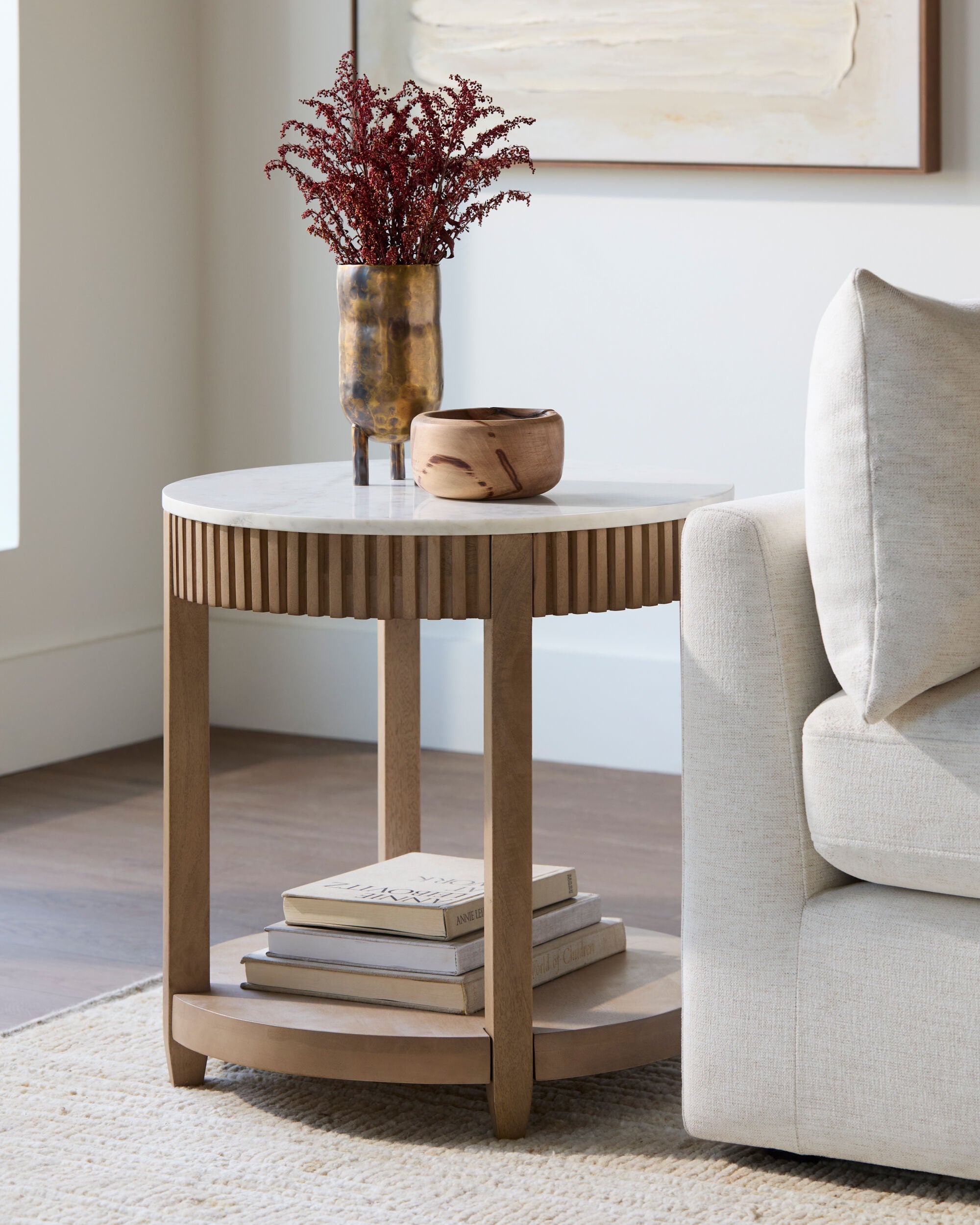 Rosemary End Table FURNITURE - side table Surya