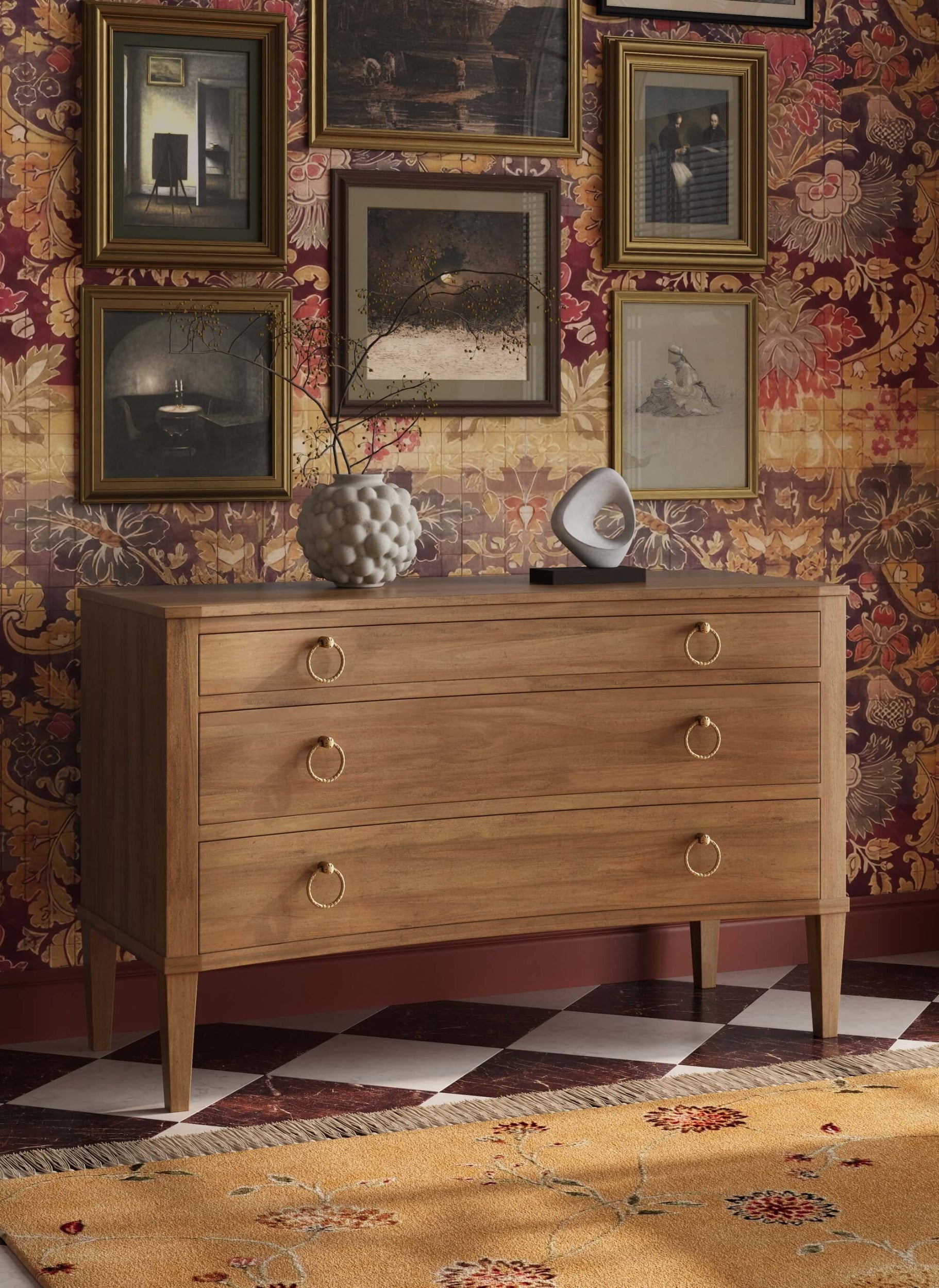 Bowie 3 Drawer Chest FURNITURE - dressers & chests Bramble