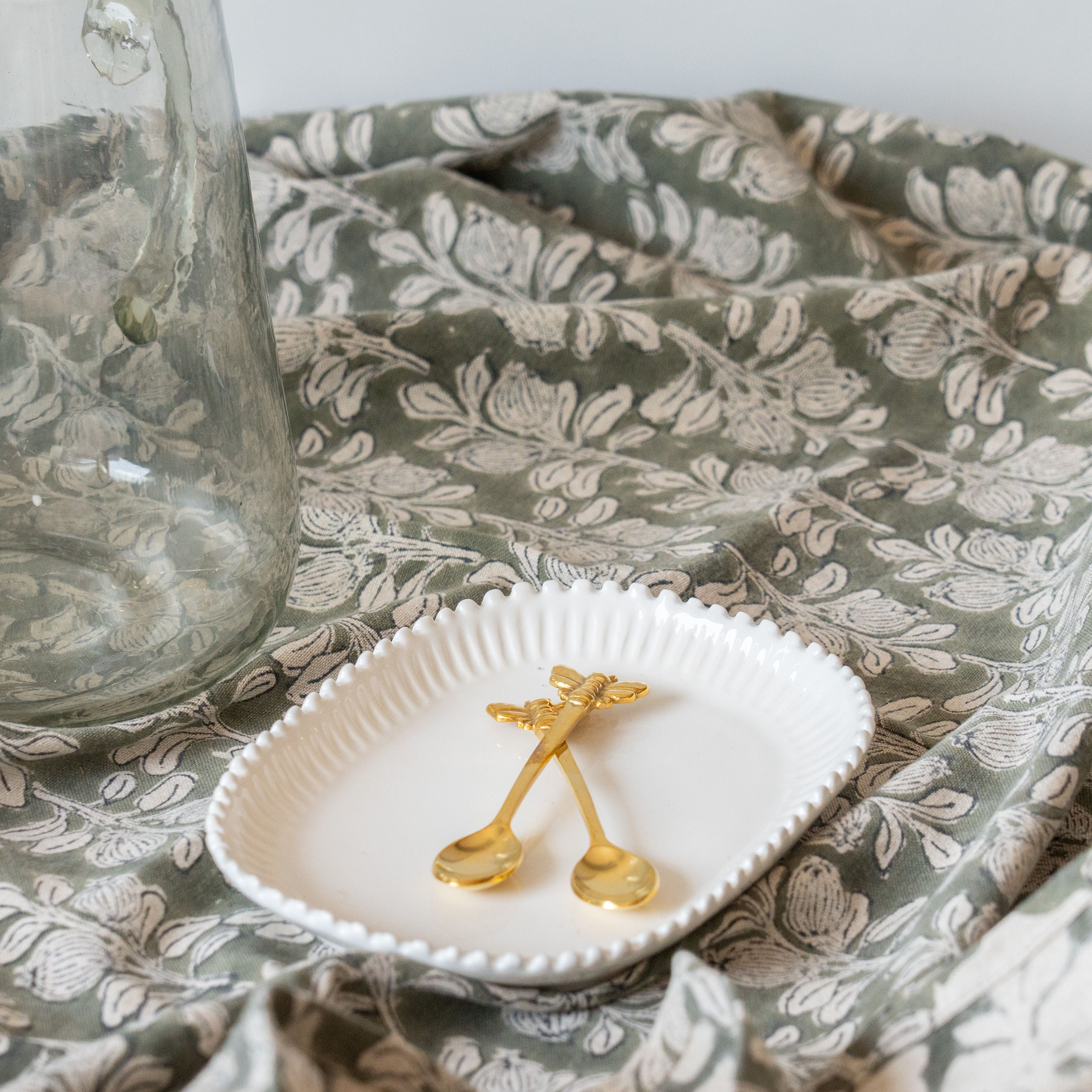 Hobnail Edged Stoneware Dish - Rug & Weave