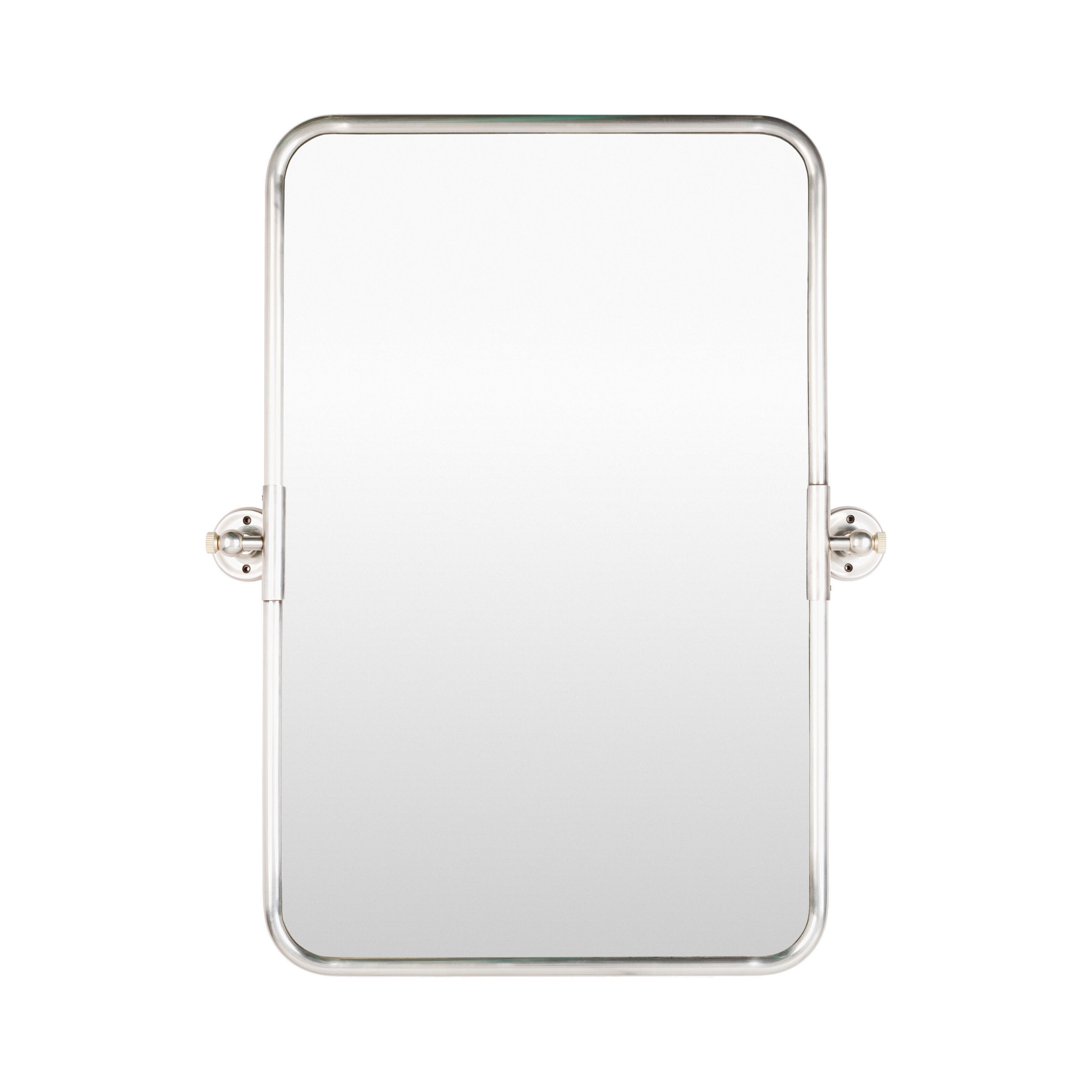 Brix Accent Mirror MIRROR - Accent Mirror Surya Antiqued Metallic - Silver 30"
