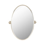 Brix Oval Silver Accent Mirror MIRROR - Accent Mirror Surya