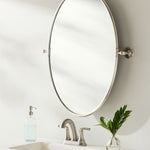 Brix Oval Silver Accent Mirror MIRROR - Accent Mirror Surya