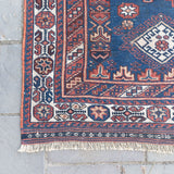 4'5" x 5'8" Antique Kazak Rug