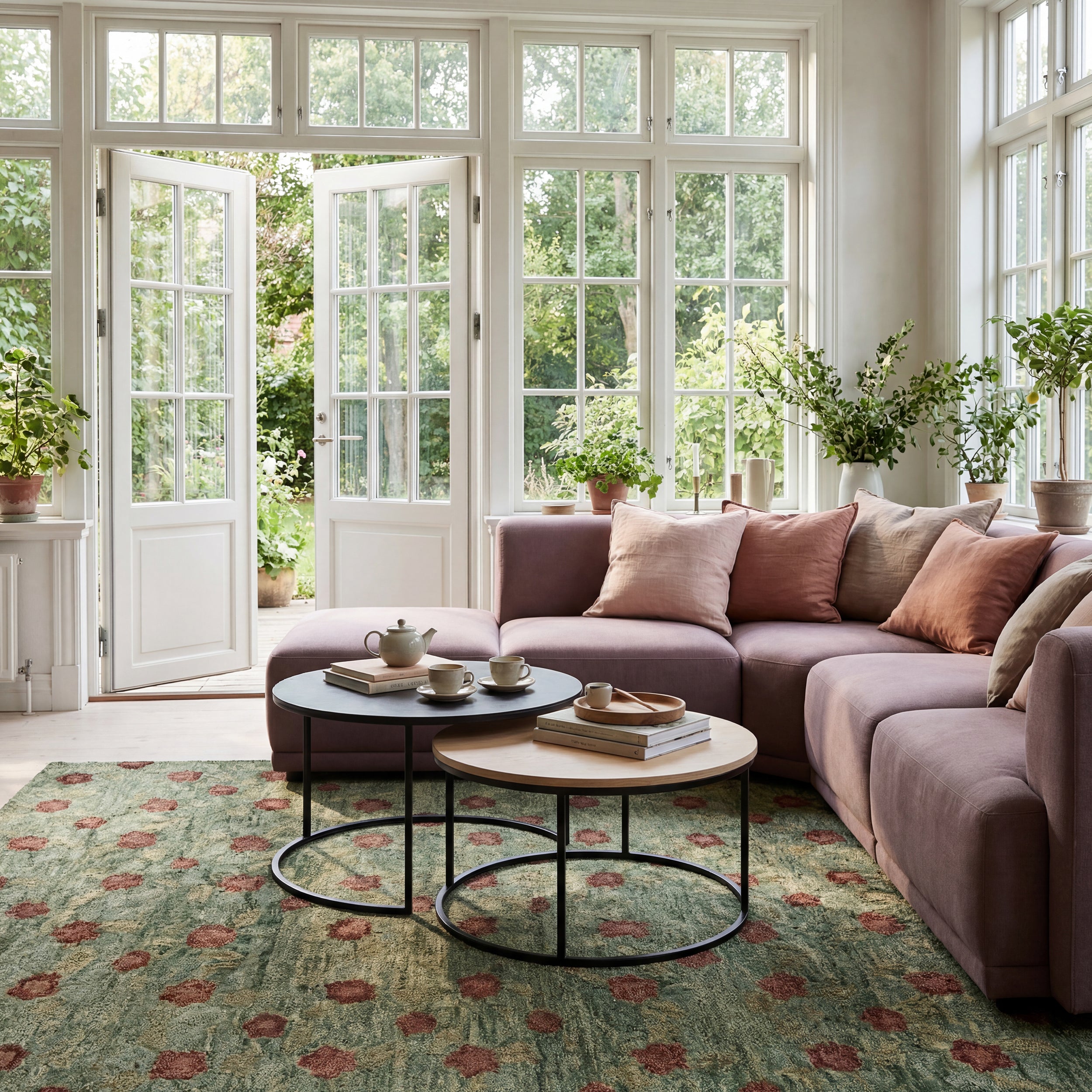 Genevive Modern Floral Wool Rug RUGS - wool Dash & Albert