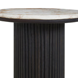 Alviano Breccia Marble Side Table FURNITURE - side table Renwil