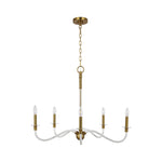 Hanover Medium Chandelier LIGHTING - chandelier Visual Comfort Burnished Brass