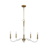 Hanover Medium Chandelier LIGHTING - chandelier Visual Comfort Burnished Brass