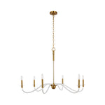 Hanover Large Chandelier LIGHTING - chandelier Visual Comfort Burnished Brass