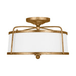 Stonington Medium Semi-Flush Mount LIGHTING - ceiling fixture Visual Comfort Antique Gild