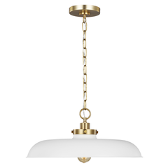 Matte White and Burnished Brass