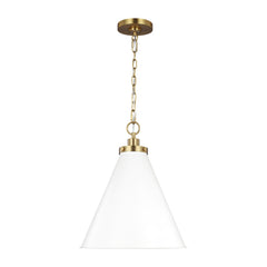 Matte White and Burnished Brass