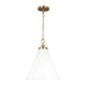 Matte White and Burnished Brass