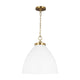 Matte White and Burnished Brass