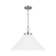 Matte White and Polished Nickel