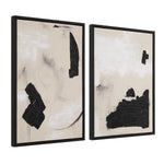 IN STORE - "Ecru & Ink" Framed Canvas Set ARTWORK - in store Renwil