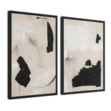 IN STORE - "Ecru & Ink" Framed Canvas Set ARTWORK - in store Renwil