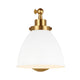 Matte White and Burnished Brass