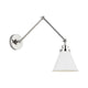 Matte White and Polished Nickel
