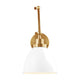 Matte White and Burnished Brass