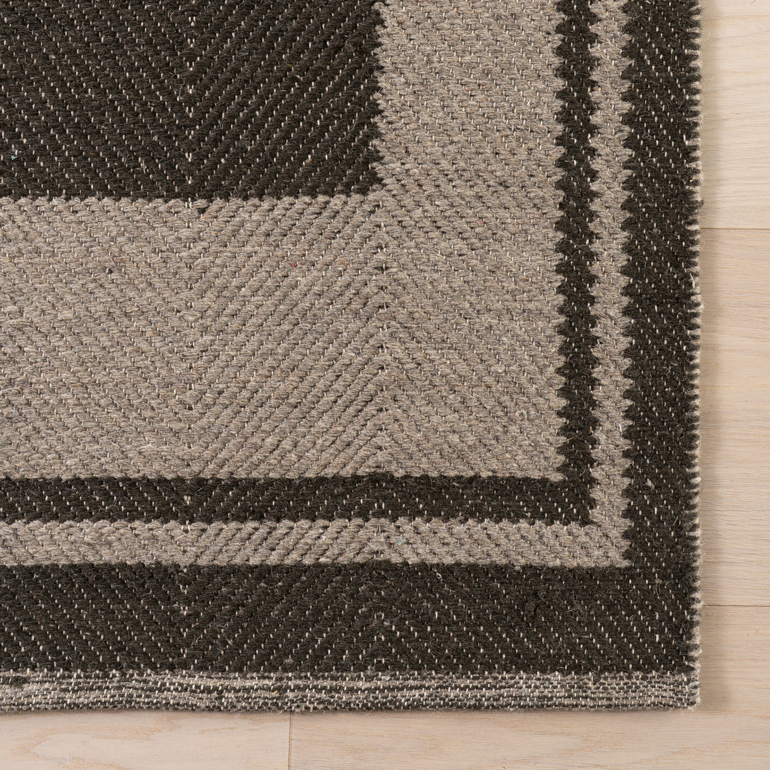 Nate Berkus Canon Bordered Wool Cozy Area Rug RUGS - wool Dash & Albert