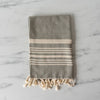 Striped Turkish Hand Towel with Tassel - Rug & Weave