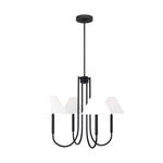 Porteau Medium Chandelier LIGHTING - chandelier Visual Comfort Midnight Black