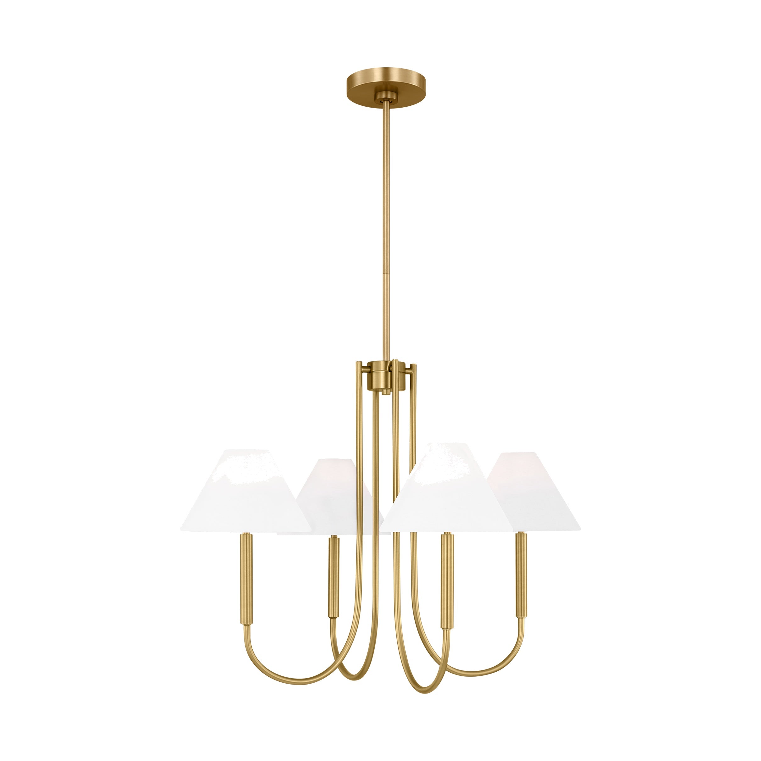 Porteau Medium Chandelier LIGHTING - chandelier Visual Comfort - Studio Satin Brass