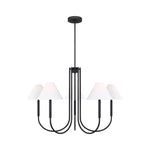 Porteau Large Chandelier LIGHTING - chandelier Visual Comfort Midnight Black