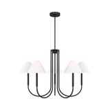 Porteau Large Chandelier LIGHTING - chandelier Visual Comfort Midnight Black