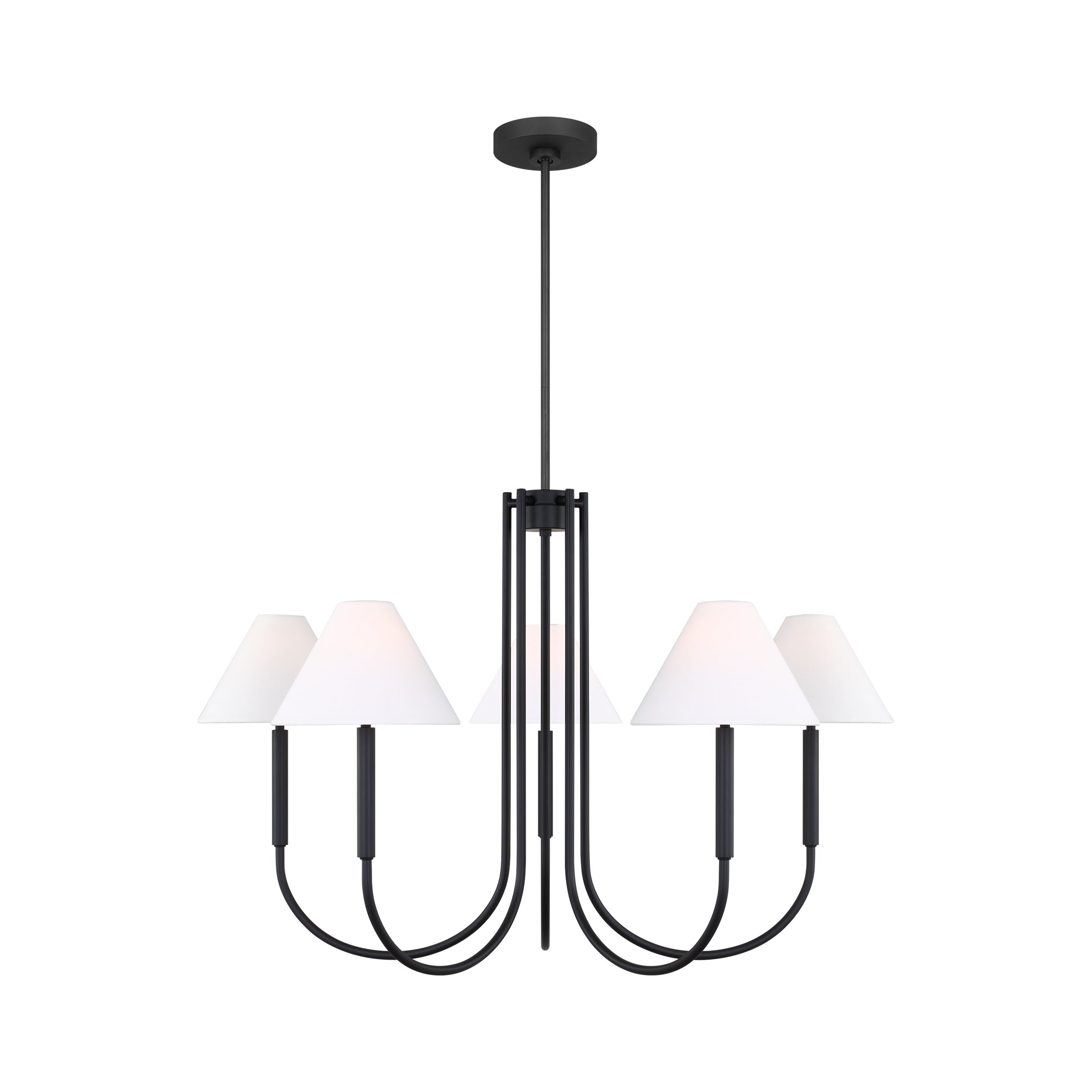 Porteau Large Chandelier LIGHTING - chandelier Visual Comfort - Studio Midnight Black