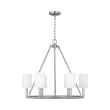 Egmont Large Chandelier LIGHTING - chandelier Visual Comfort Brushed Steel