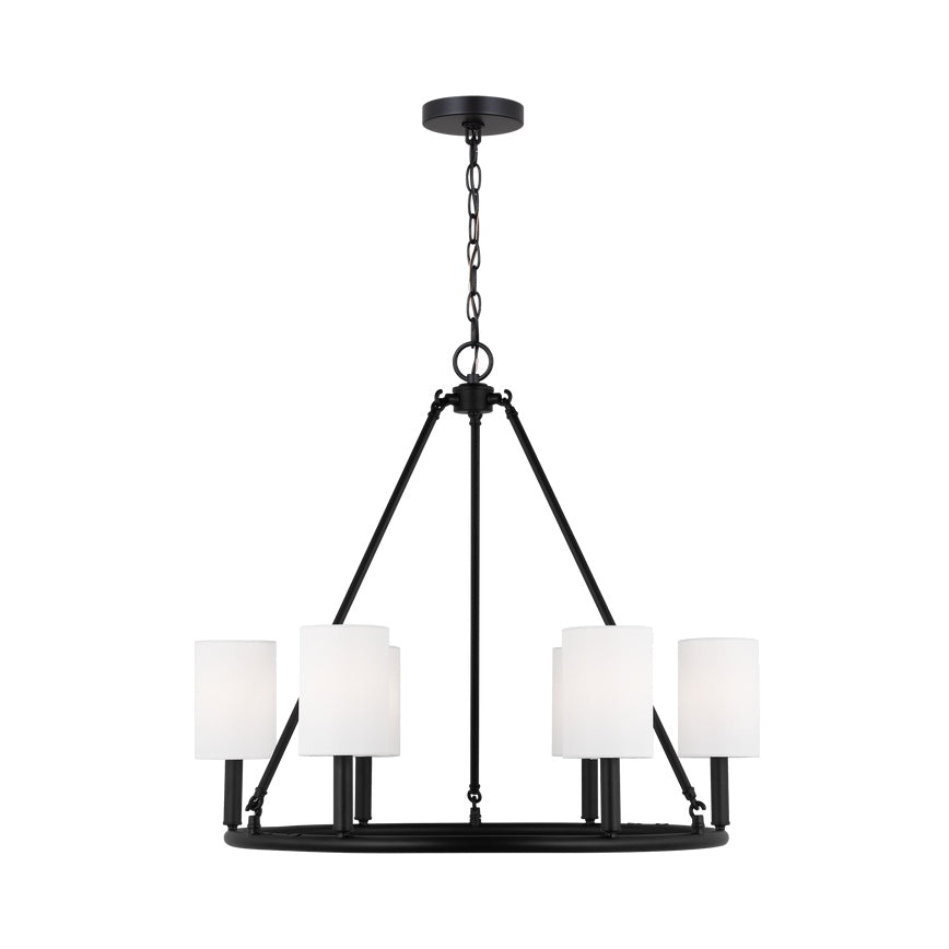 Egmont Large Chandelier LIGHTING - chandelier Visual Comfort Midnight Black