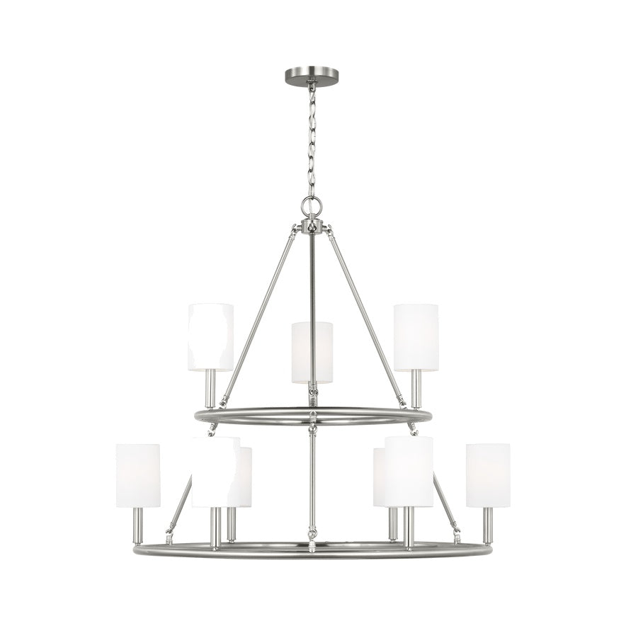 Egmont Extra Large Chandelier LIGHTING - chandelier Visual Comfort Brushed Steel