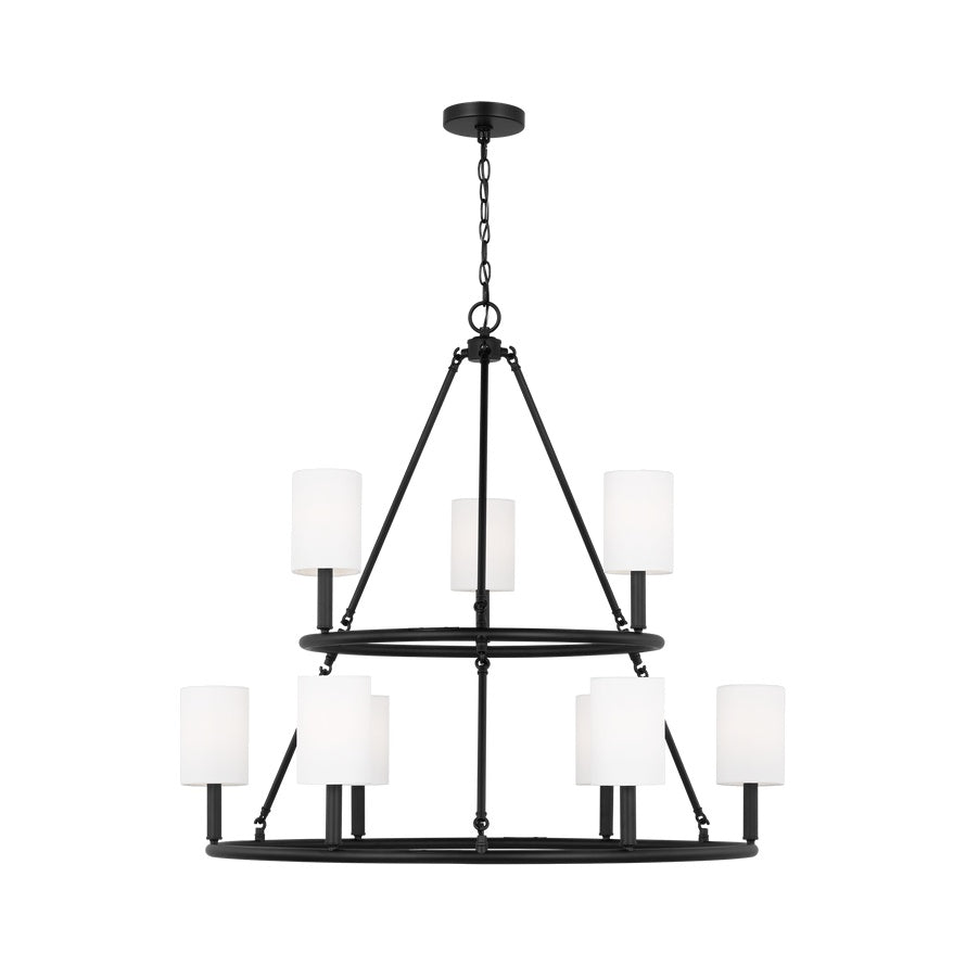 Egmont Extra Large Chandelier LIGHTING - chandelier Visual Comfort - Studio Midnight Black