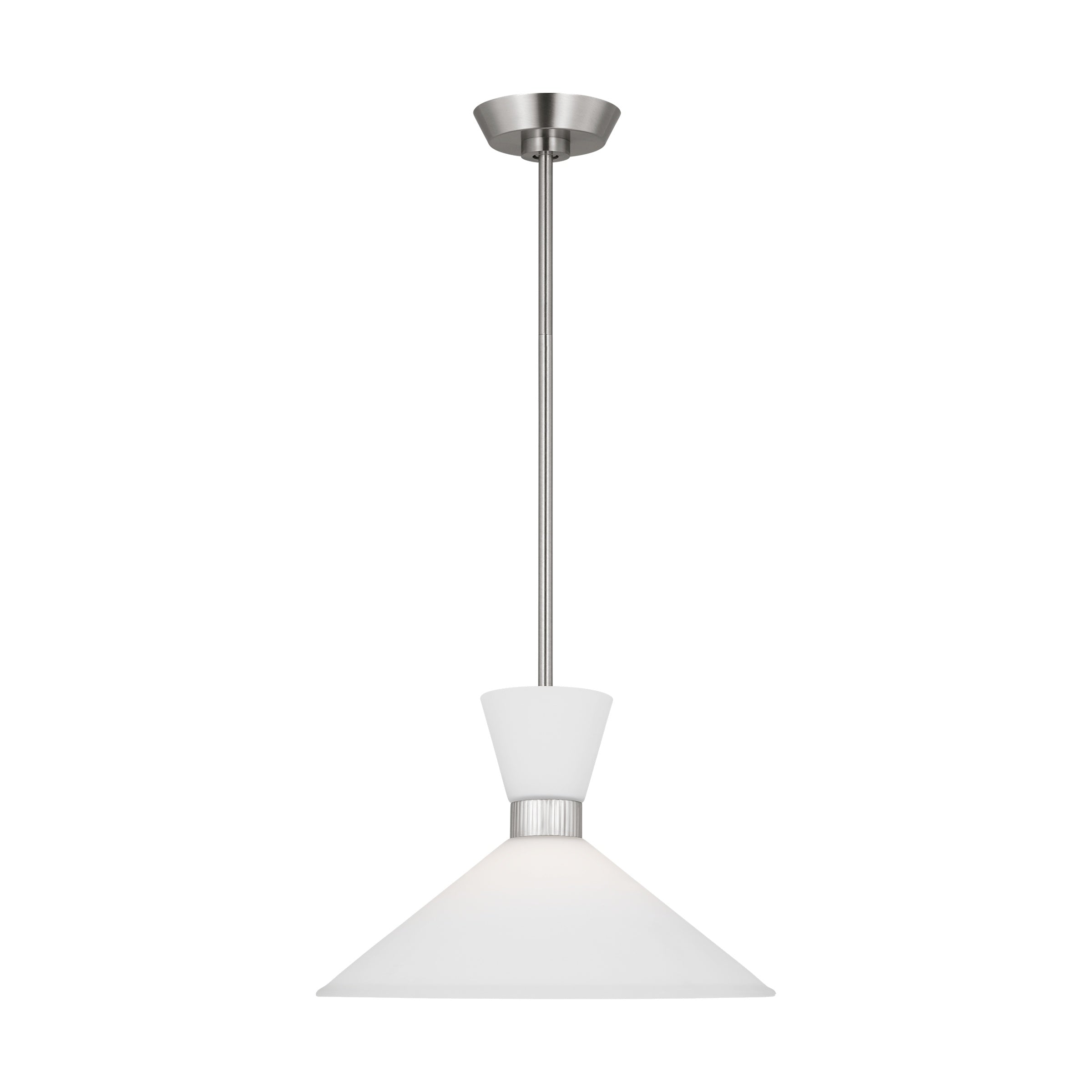 Belcarra Medium Pendant LIGHTING - pendant Visual Comfort Brushed Steel