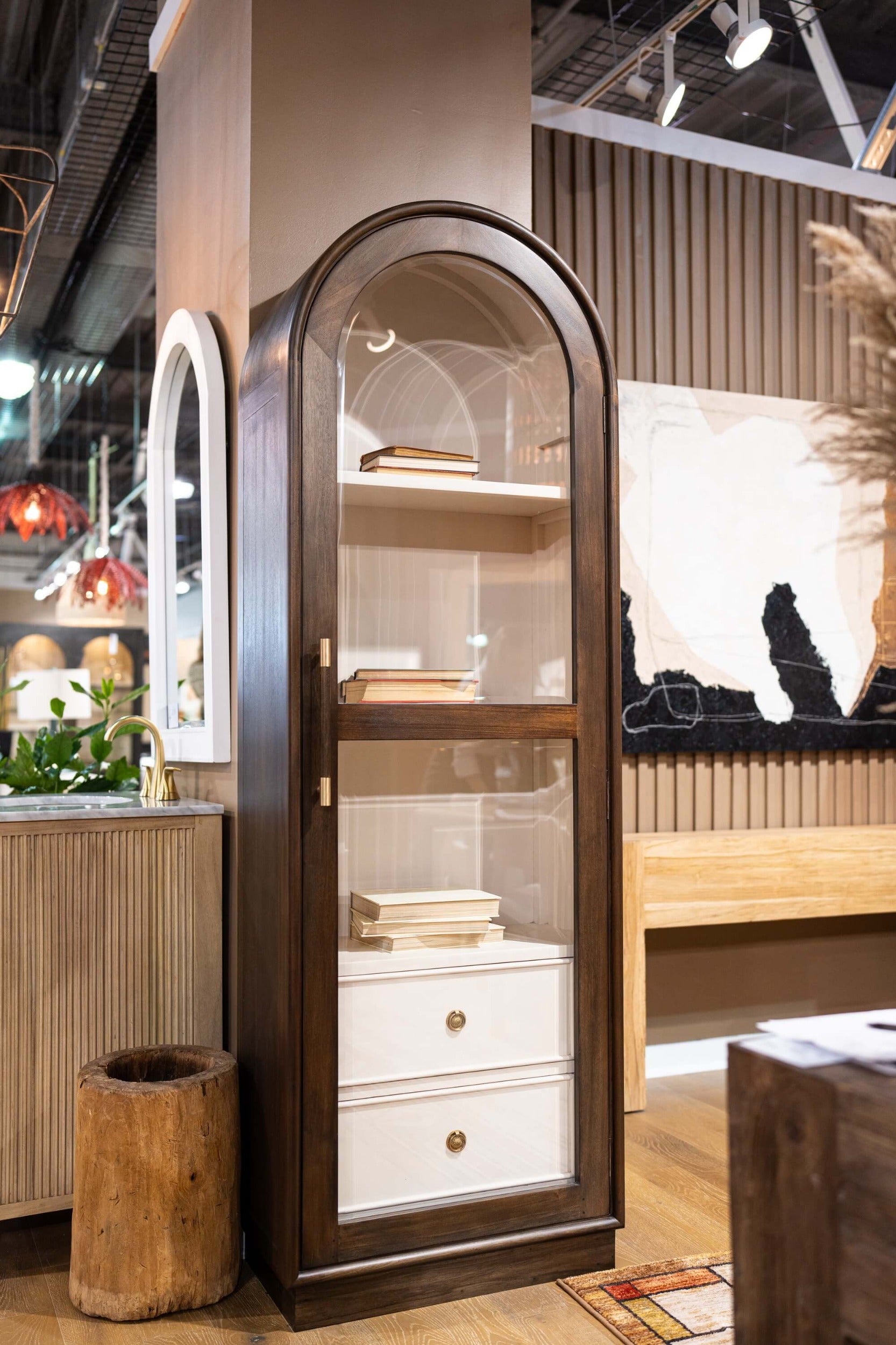 Vincent Single Door Display Cabinet FURNITURE - cabinet Bramble