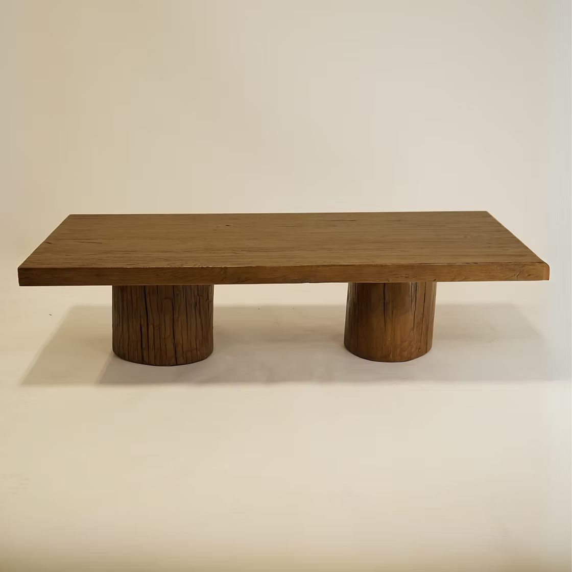 Bennett Reclaimed Wood Coffee Table 4 - a - FURNITURE - coffee table - rectangle Hauer Market Aged Brown