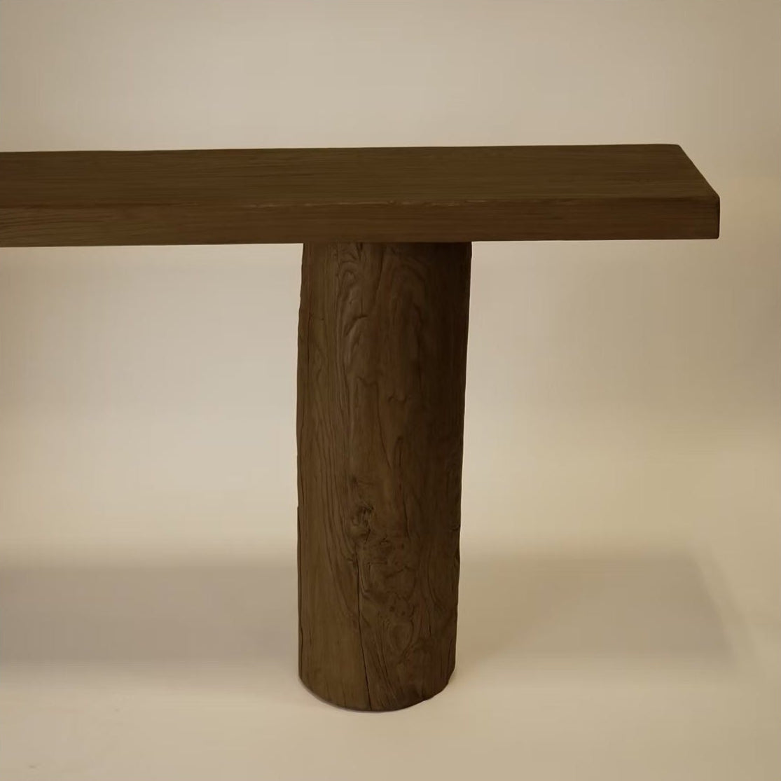 Bennett Reclaimed Wood Console 21 - FURNITURE - console table Hauer Market Aged Brown