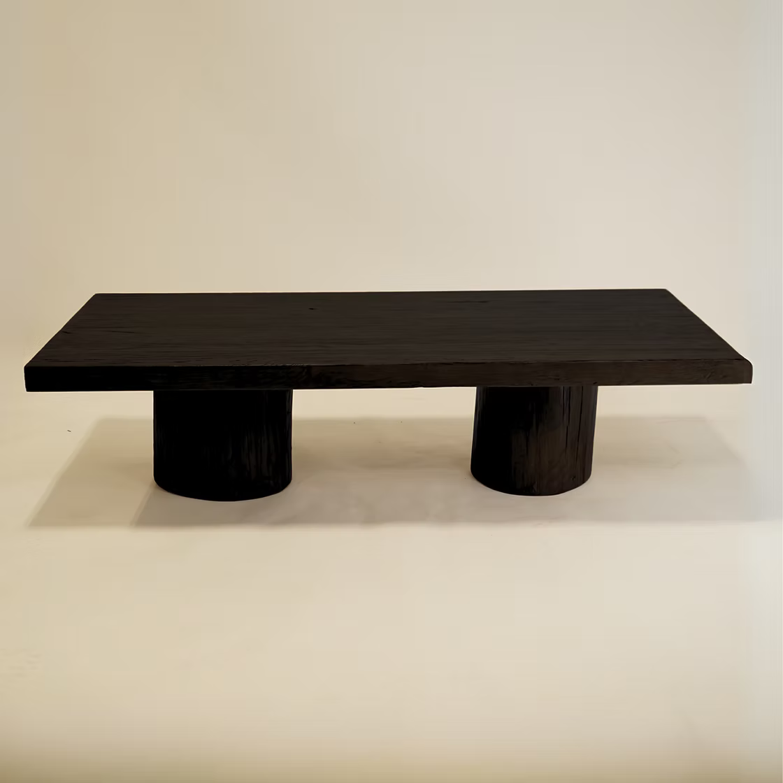 Bennett Reclaimed Wood Coffee Table 4 - a - FURNITURE - coffee table - rectangle Hauer Market Carbon Black